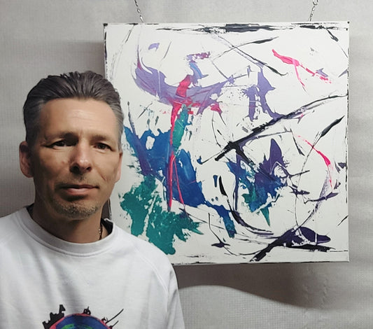 Original Leinwandbild metallic Look Nr. 114