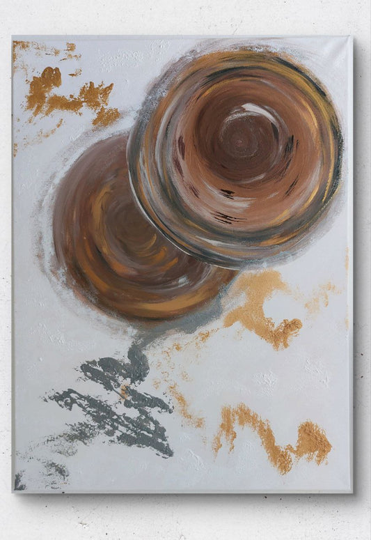 Leinwandbild Nr. 111 Circles von ME-CROSS-ART, geometrisches Kunstwerk mit Kreisen
