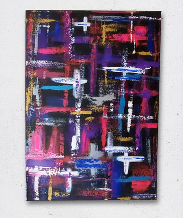 Leinwandbild Nr. 103 Faith von ME-CROSS-ART, modernes abstraktes Gemälde
